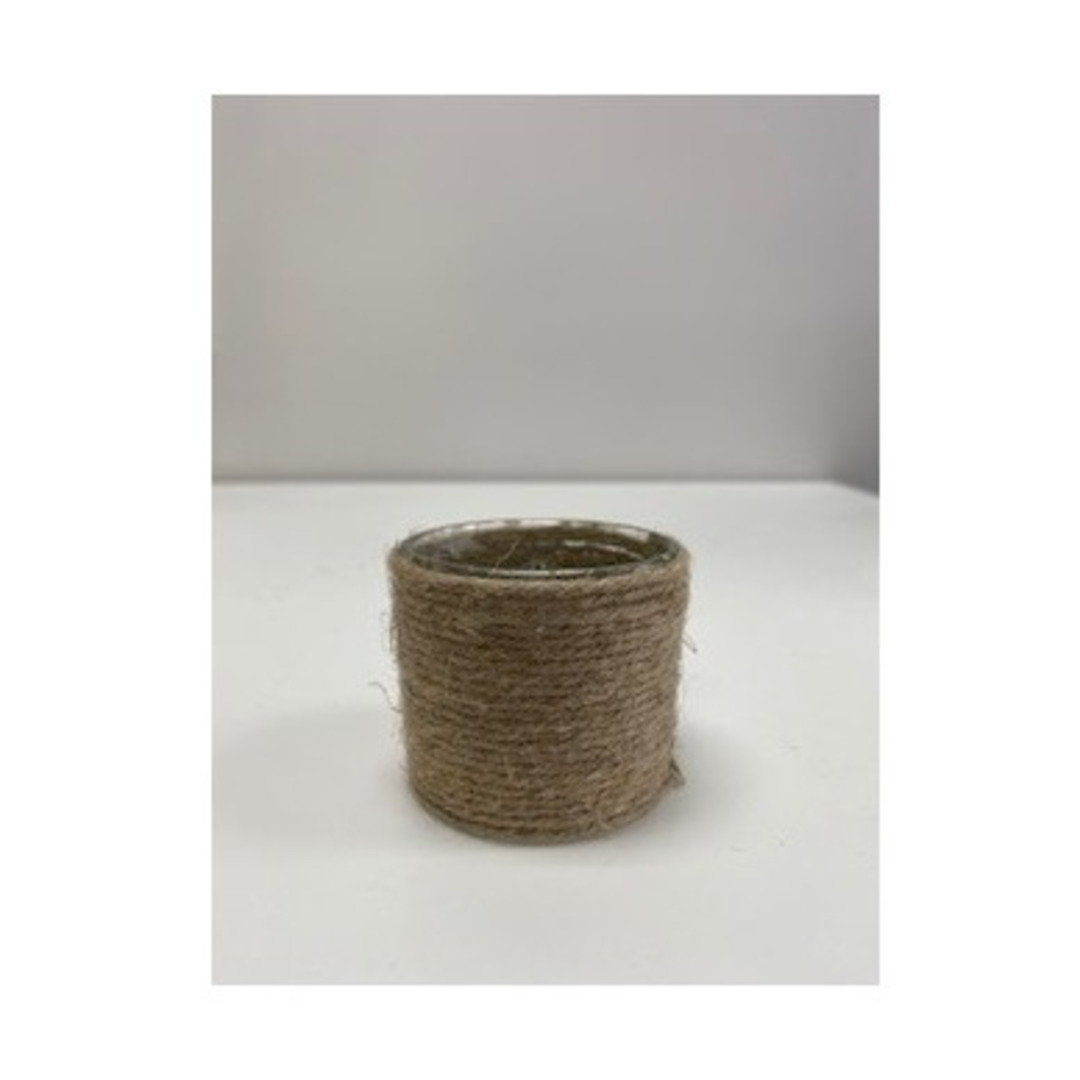 Votive Cylinder With Twine image 0
